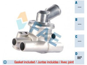 FAE 5331486 termostatas, aušinimo skystis 
 Aušinimo sistema -> Termostatas/tarpiklis -> Thermostat
60547807, 60557407, 60591817