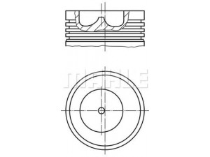 MAHLE ORIGINAL 015 92 02 stūmoklis 
 Variklis -> Cilindrai/stūmokliai