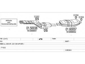 MTS C050304007894 išmetimo sistema 
 Išmetimo sistema -> Išmetimo sistema, visa