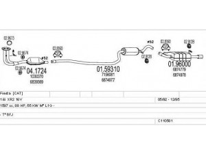 MTS C110581008169 išmetimo sistema 
 Išmetimo sistema -> Išmetimo sistema, visa