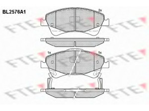 FTE BL2576A1 stabdžių trinkelių rinkinys, diskinis stabdys 
 Techninės priežiūros dalys -> Papildomas remontas
04465-02280, 04465-0F010