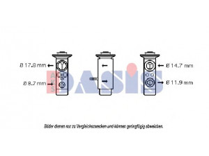 AKS DASIS 840320N išsiplėtimo vožtuvas, oro kondicionavimas 
 Oro kondicionavimas -> Vožtuvai
64116981454, 64118369257, 64118371459