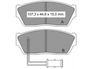 VEMA 833910 stabdžių trinkelių rinkinys, diskinis stabdys
GBP90310