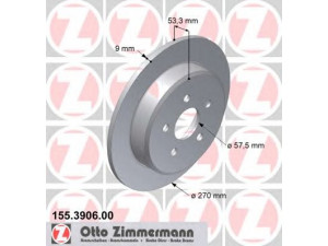 ZIMMERMANN 155.3906.00 stabdžių diskas 
 Dviratė transporto priemonės -> Stabdžių sistema -> Stabdžių diskai / priedai
4509 553, 4509 553 AB, 4509 553 AC