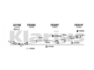 KLARIUS 361619U išmetimo sistema 
 Išmetimo sistema -> Išmetimo sistema, visa