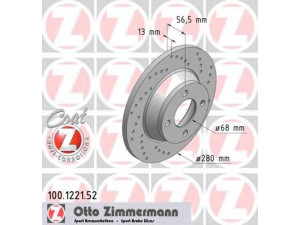 ZIMMERMANN 100.1221.52 stabdžių diskas 
 Dviratė transporto priemonės -> Stabdžių sistema -> Stabdžių diskai / priedai
8A0 615 301, 8A0 615 301 D