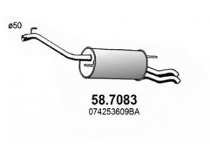 ASSO 58.7083 galinis duslintuvas 
 Išmetimo sistema -> Duslintuvas
074253609BA, 074253609BJ, 7D0253609H