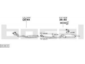 BOSAL 020.086.54 išmetimo sistema 
 Išmetimo sistema -> Išmetimo sistema, visa