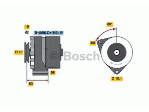 BOSCH 0 986 038 100 kintamosios srovės generatorius 
 Elektros įranga -> Kint. sr. generatorius/dalys -> Kintamosios srovės generatorius
028 903 023 D, 068 903 029 C, 068 903 029 E