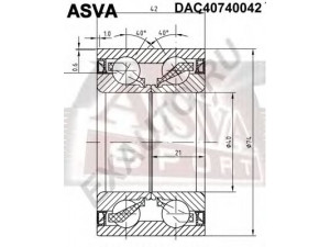 ASVA DAC40740042 rato guolis 
 Ašies montavimas/vairavimo mechanizmas/ratai -> Rato stebulė/montavimas -> Rato guolis
90363-40066, 90363-T0018