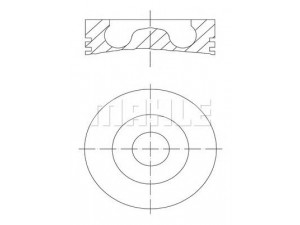 MAHLE ORIGINAL 033 PI 00102 000 stūmoklis 
 Variklis -> Cilindrai/stūmokliai
059 107 065 C H, 059 107 065 DG
