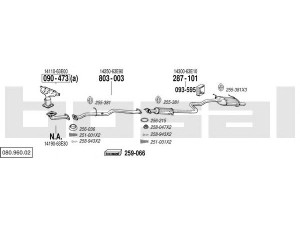 BOSAL 080.960.02 išmetimo sistema 
 Išmetimo sistema -> Išmetimo sistema, visa