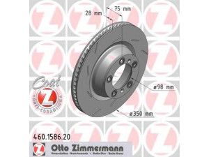 ZIMMERMANN 460.1587.20 stabdžių diskas 
 Dviratė transporto priemonės -> Stabdžių sistema -> Stabdžių diskai / priedai
298 615 602 B, 970 352 406 00