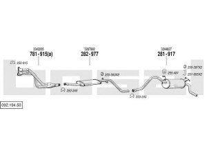 BOSAL 092.194.50 išmetimo sistema 
 Išmetimo sistema -> Išmetimo sistema, visa