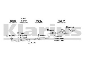KLARIUS 420127U išmetimo sistema 
 Išmetimo sistema -> Išmetimo sistema, visa