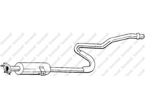 BOSAL 284-115 vidurinis duslintuvas 
 Išmetimo sistema -> Duslintuvas
14260-71C00, 14260-71C01