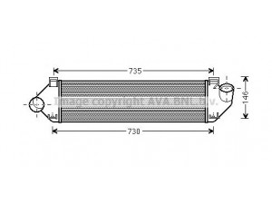 AVA QUALITY COOLING FDA4438 tarpinis suslėgto oro aušintuvas, kompresorius 
 Variklis -> Oro tiekimas -> Įkrovos agregatas (turbo/superįkrova) -> Tarpinis suslėgto oro aušintuvas
1231015, 1316496, 1352448, 1353523