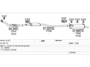 MTS C070242001180 išmetimo sistema 
 Išmetimo sistema -> Išmetimo sistema, visa