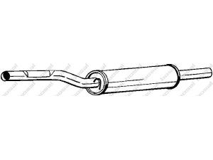 BOSAL 233-389 vidurinis duslintuvas 
 Išmetimo sistema -> Duslintuvas
867 253 209 A, 867 253 209 E, 867 253 209 F