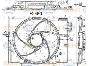 HELLA 8EW 351 040-431 ventiliatorius, radiatoriaus 
 Aušinimo sistema -> Oro aušinimas
17 42 7 526 824, 7 526 824