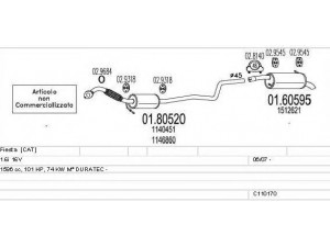 MTS C110170003881 išmetimo sistema 
 Išmetimo sistema -> Išmetimo sistema, visa