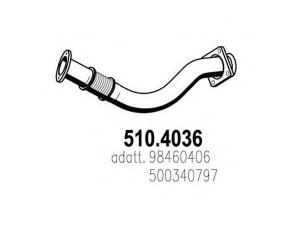 ASSO 510.4036 lanksti žarna, išmetimo sistema 
 Išmetimo sistema -> Išmetimo vamzdžiai
500340797, 98432529, 98460406