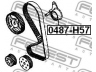 FEBEST 0487-H57 įtempiklio skriemulys, paskirstymo diržas
MD345075