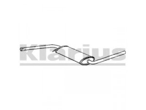 KLARIUS 270522 vidurinis duslintuvas 
 Išmetimo sistema -> Duslintuvas
028253409H, 074253409H, 028253409H