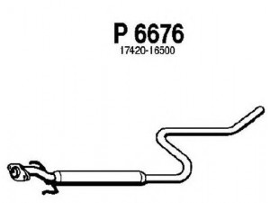 FENNO P6676 vidurinis duslintuvas 
 Išmetimo sistema -> Duslintuvas
17420-16231, 17420-16460, 17420-16500