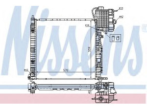 NISSENS 62561 radiatorius, variklio aušinimas