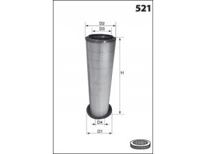 MECAFILTER FA3443 oro filtras
9Y6829, 4S00484, 76570088, 6001814400