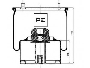 PE Automotive 084.052-72A dėklas, pneumatinė pakaba
0 526 651, 1 154 759, 526651