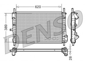 NPS DRM10072 radiatorius, variklio aušinimas 
 Aušinimo sistema -> Radiatorius/alyvos aušintuvas -> Radiatorius/dalys
1115769, 1142812, 1671797, XS7H8005EB