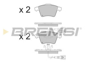 BREMSI BP3142 stabdžių trinkelių rinkinys, diskinis stabdys 
 Techninės priežiūros dalys -> Papildomas remontas
7L6698151B, 7L6698151B