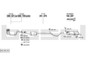 BOSAL 062.994.50 išmetimo sistema 
 Išmetimo sistema -> Išmetimo sistema, visa