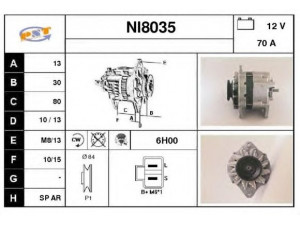 SNRA NI8035 kintamosios srovės generatorius
2310014E00, LR170405