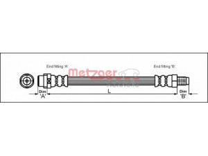 METZGER 4114776 stabdžių žarnelė 
 Stabdžių sistema -> Stabdžių žarnelės
8D0 611 775B
