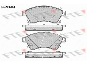 FTE BL2613A1 stabdžių trinkelių rinkinys, diskinis stabdys 
 Techninės priežiūros dalys -> Papildomas remontas
13301207