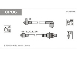 JANMOR CPU6 uždegimo laido komplektas 
 Kibirkšties / kaitinamasis uždegimas -> Uždegimo laidai/jungtys