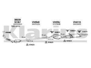 KLARIUS 930615U išmetimo sistema 
 Išmetimo sistema -> Išmetimo sistema, visa