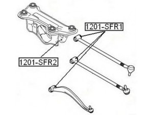ASVA 1201-SFR1 valdymo svirties/išilginių svirčių įvorė 
 Ašies montavimas/vairavimo mechanizmas/ratai -> Valdymo svirtis/pasukamosios svirties sujungimas -> Montavimas/sutvirtinimas
55225-26500, 55202-26500, 55204-26700
