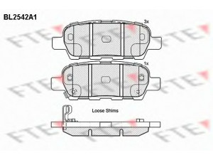 FTE BL2542A1 stabdžių trinkelių rinkinys, diskinis stabdys 
 Techninės priežiūros dalys -> Papildomas remontas
D4060-CY025, D4060-EM11A, D4060-JA00A