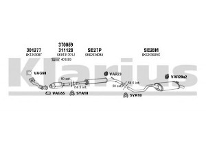 KLARIUS 790037U išmetimo sistema 
 Išmetimo sistema -> Išmetimo sistema, visa