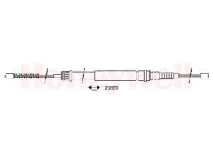 BENDIX 431105B trosas, stovėjimo stabdys 
 Stabdžių sistema -> Valdymo svirtys/trosai
7701349109, 7704002269, 7704002271