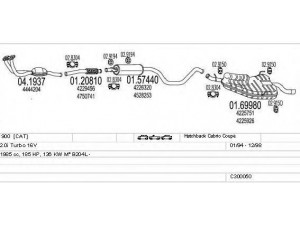 MTS C300050003636 išmetimo sistema 
 Išmetimo sistema -> Išmetimo sistema, visa