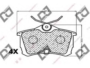 DJ PARTS BP1079 stabdžių trinkelių rinkinys, diskinis stabdys 
 Techninės priežiūros dalys -> Papildomas remontas
43022-S1A-E02, 43022-S1A-E03, 43022-S1A-E04
