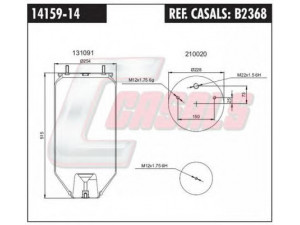 CASALS B2368 dėklas, pneumatinė pakaba