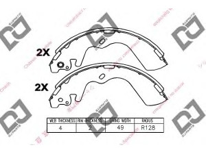 DJ PARTS BS1137 stabdžių trinkelių komplektas 
 Techninės priežiūros dalys -> Papildomas remontas
583054BA00