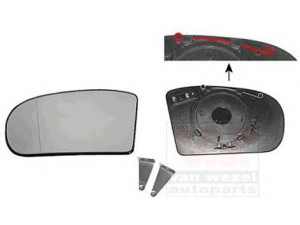 VAN WEZEL 3032837 veidrodėlio stiklas, išorinis veidrodėlis 
 Kėbulas -> Keleivių kabina -> Veidrodėlis
203-810-01-21, 2038100121, A2038100121