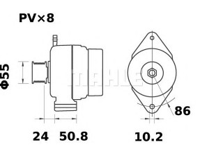 MAHLE ORIGINAL MG 561 kintamosios srovės generatorius
504193811, 2855467, 87371504